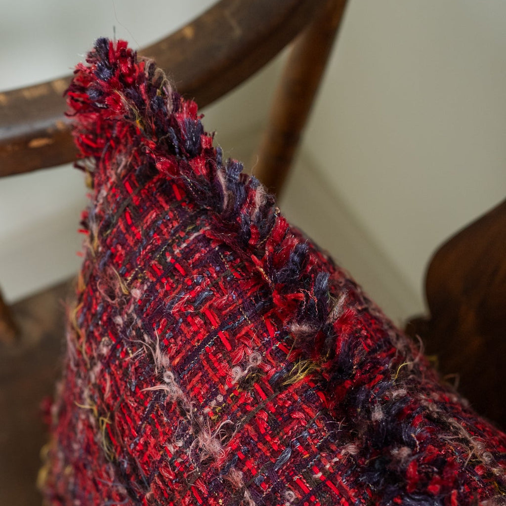 Red Tweed Remnants of Chanel Lumbar 15x26