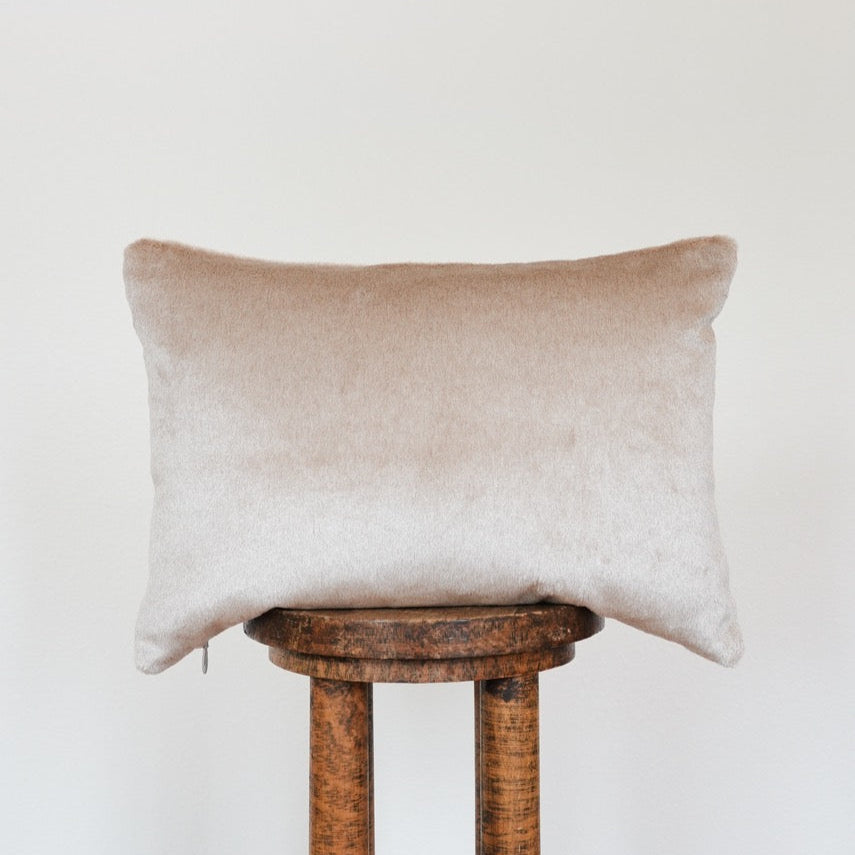 Champagne Velvet Lumbar Pillow 14x20