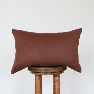 Warm Rust Alpaca Lumbar Pillow 14x22