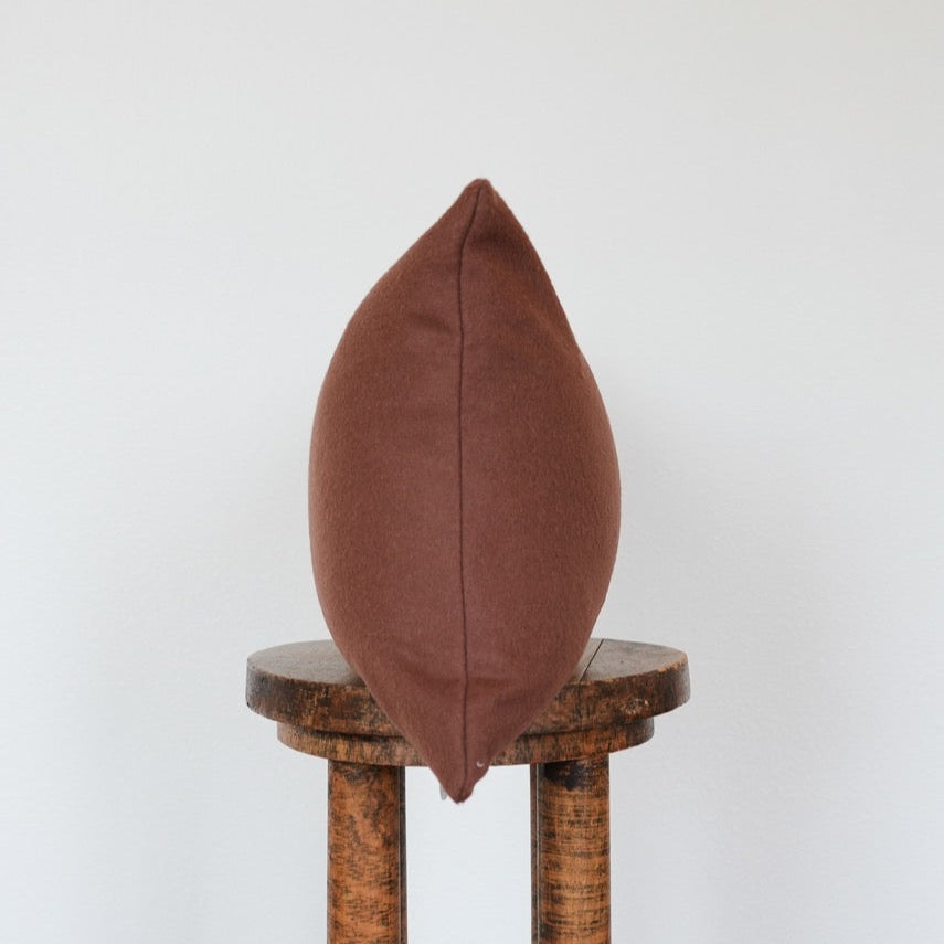 Warm Rust Alpaca Lumbar Pillow 14x22