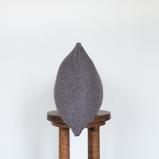Dusty Purple Curly Alpaca Lumbar Pillow 14x22