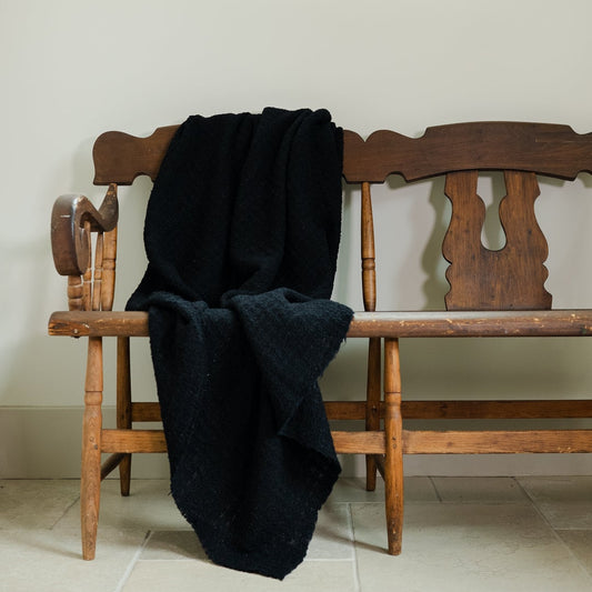 Black Remnants of Chanel Half Blanket 59x99