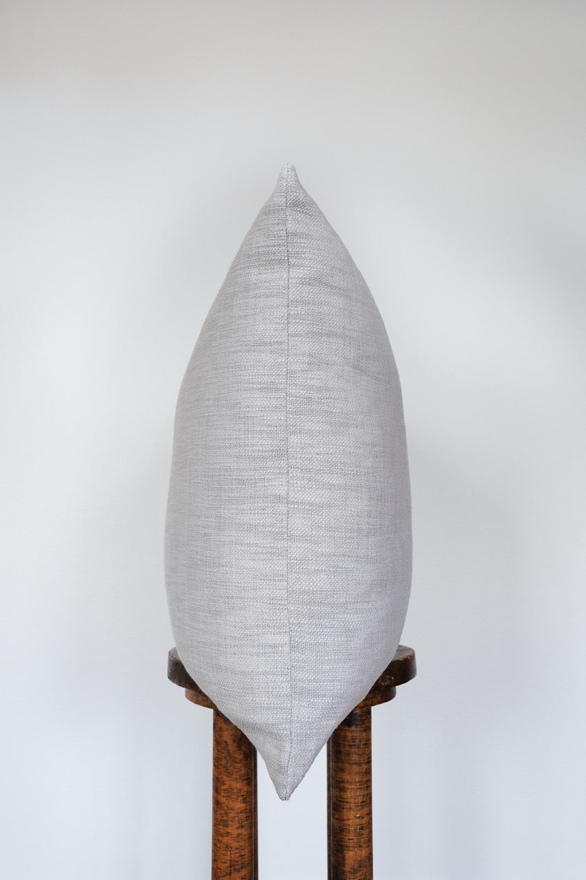 Grey Linen with Woven Striations Pillow 24x24