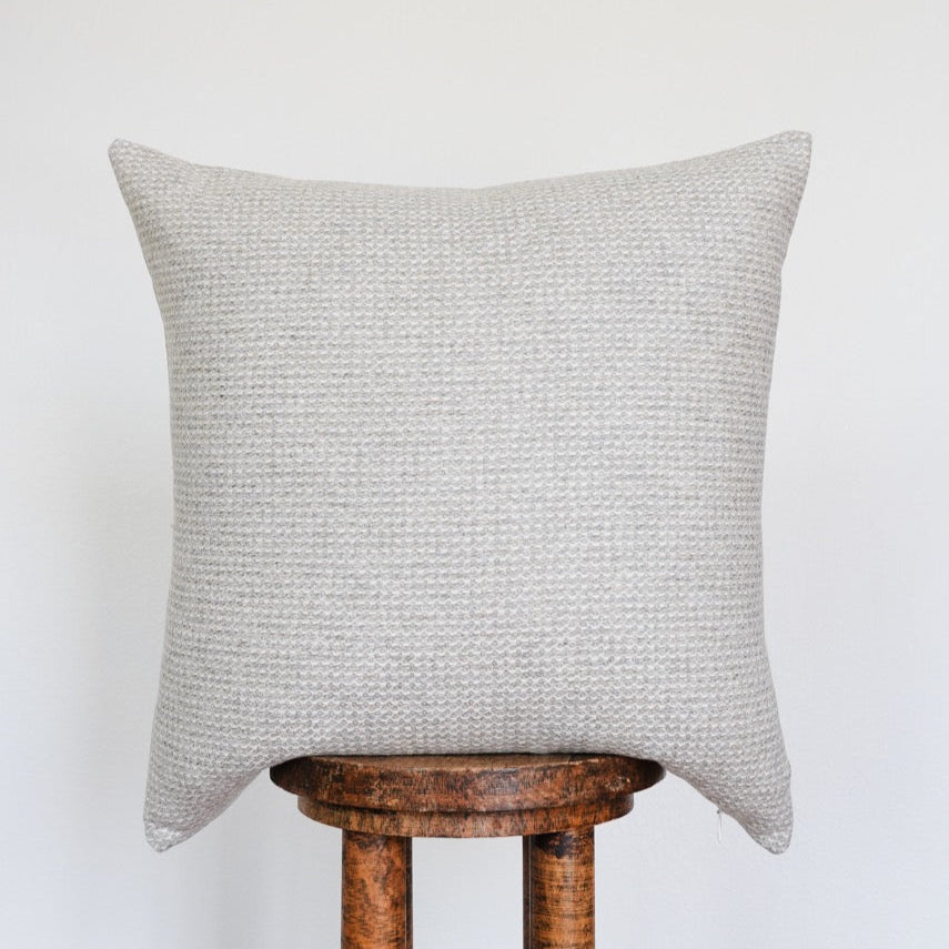 Greige & Cream Net Pattern Wool Pillow 22x22