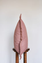 Load image into Gallery viewer, Rose Pink Linen with Wide Flange Pillow 22x22
