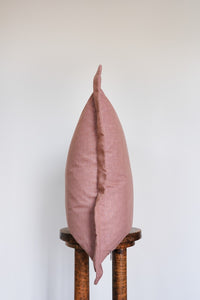 Rose Pink Linen with Wide Flange Pillow 22x22