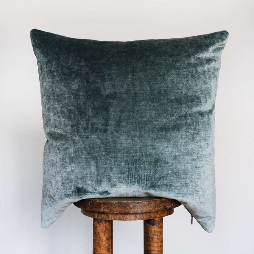 Teal Velvet Pillow 22x22