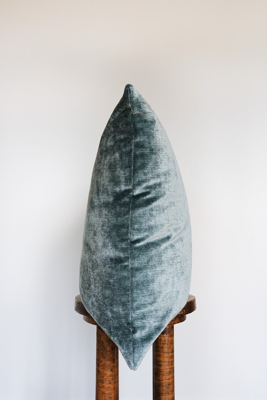 Teal Velvet Pillow 22x22
