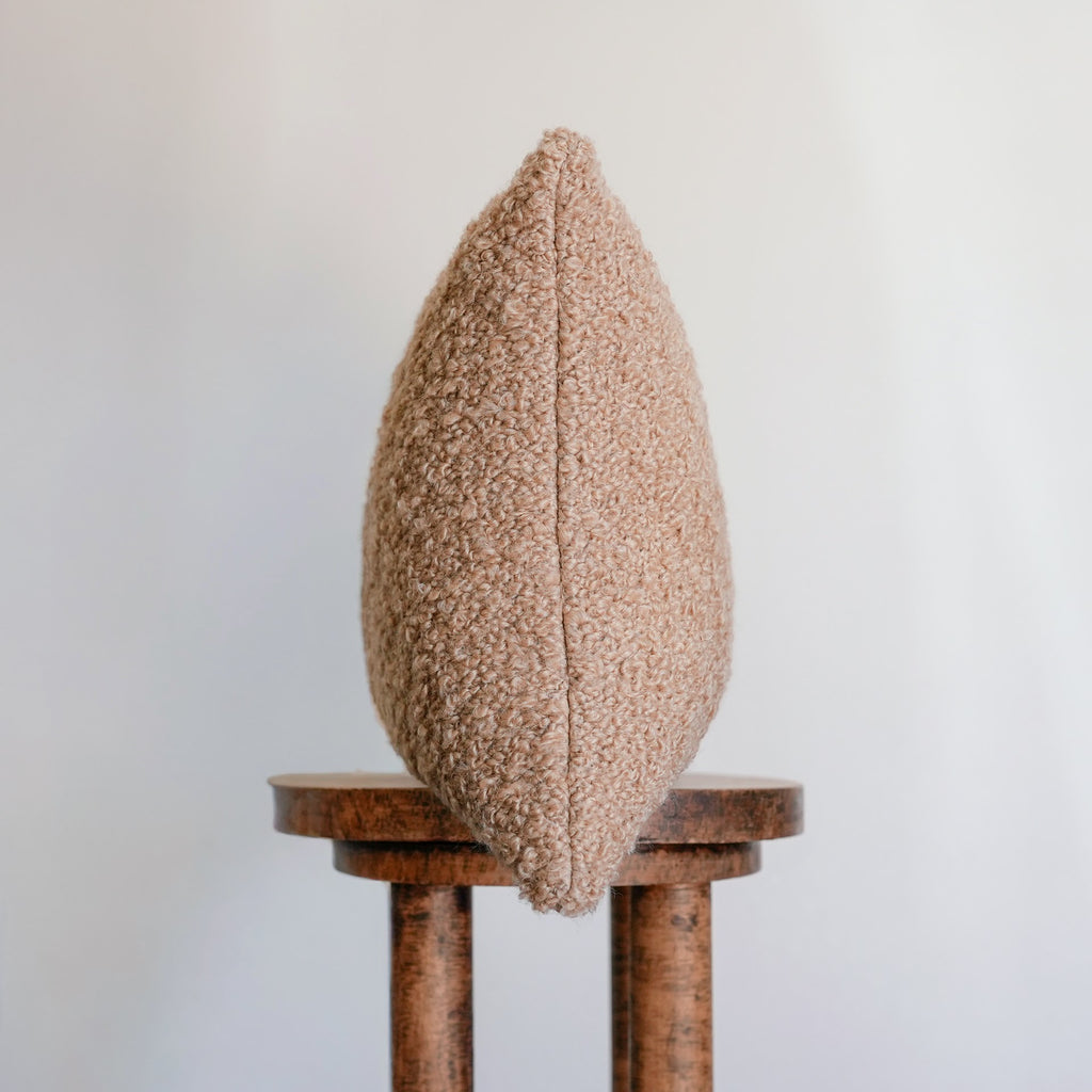 Camel Nubby Alpaca Boucle Lumbar Pillow 14x22