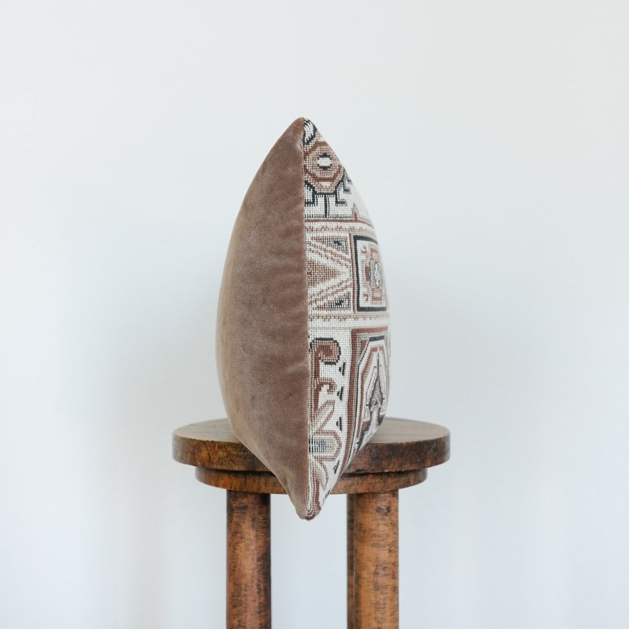 Cream, Taupe & Navy Southwest Tribal Print Lumbar 14x22