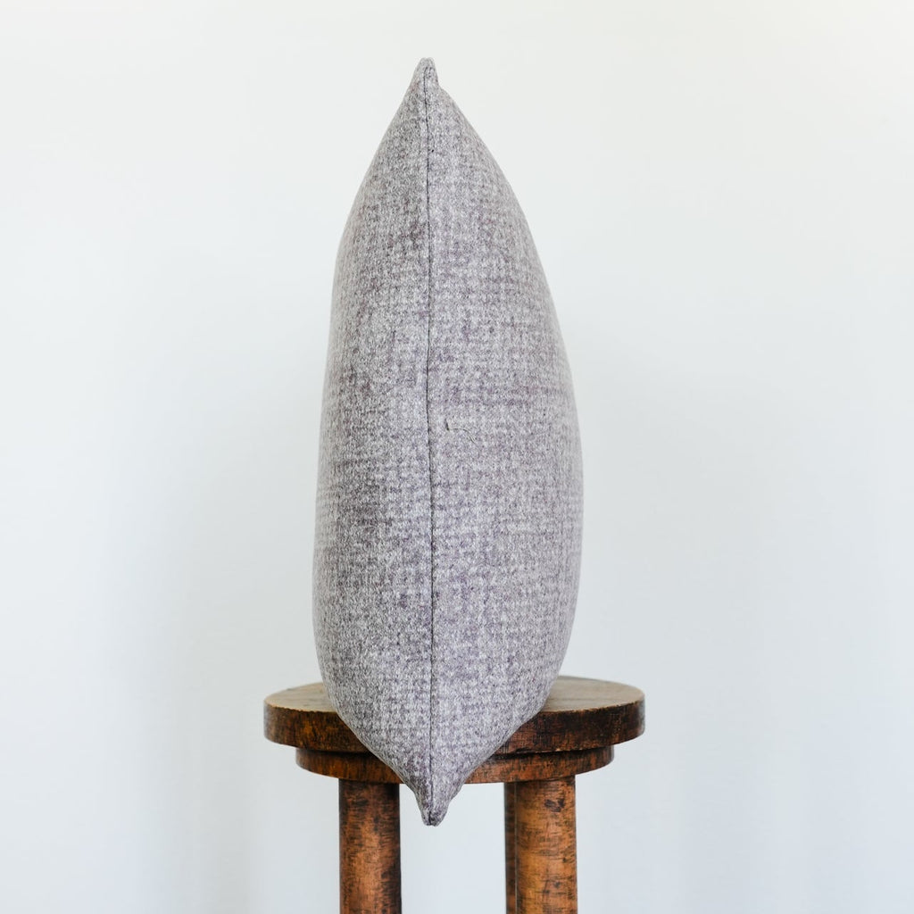 Lavender Purple Speckled Wool Pillow 20x20