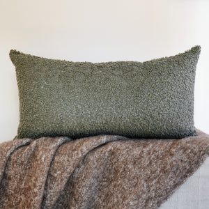 Seafoam Green Alpaca with Linen Pillow Set of 2 - 20x36