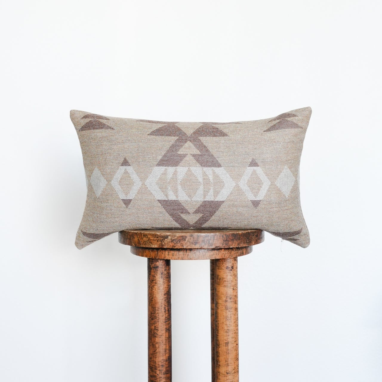 Southwest Pattern Wool Lumbar Pillow 12x20