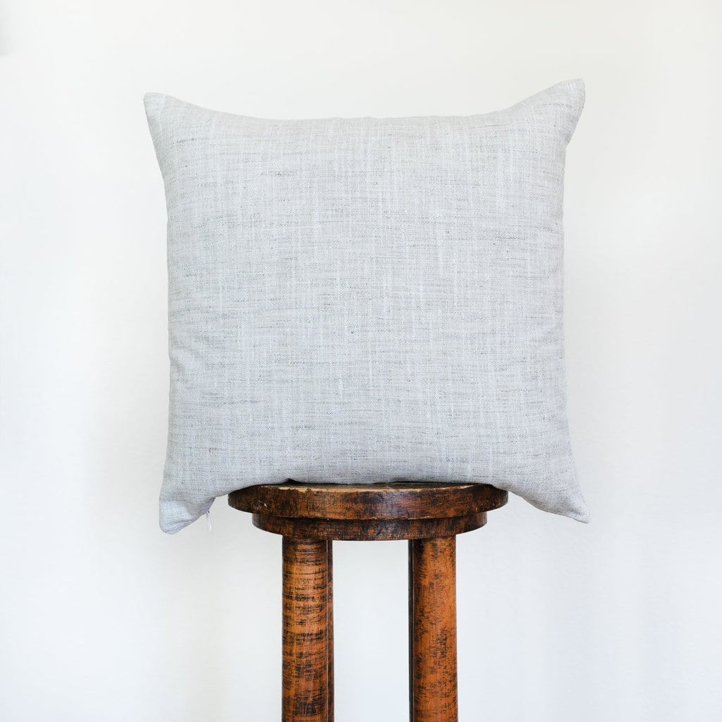 Grey & White Tweed Linen Pillow 20x20