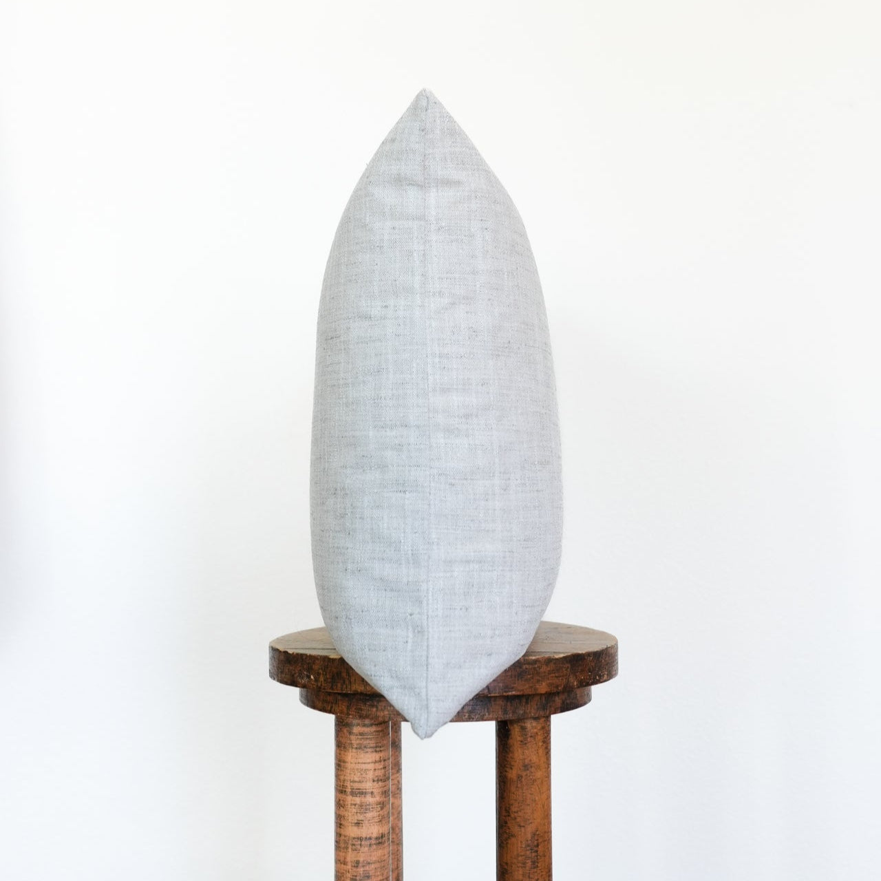 Grey & White Tweed Linen Pillow 20x20