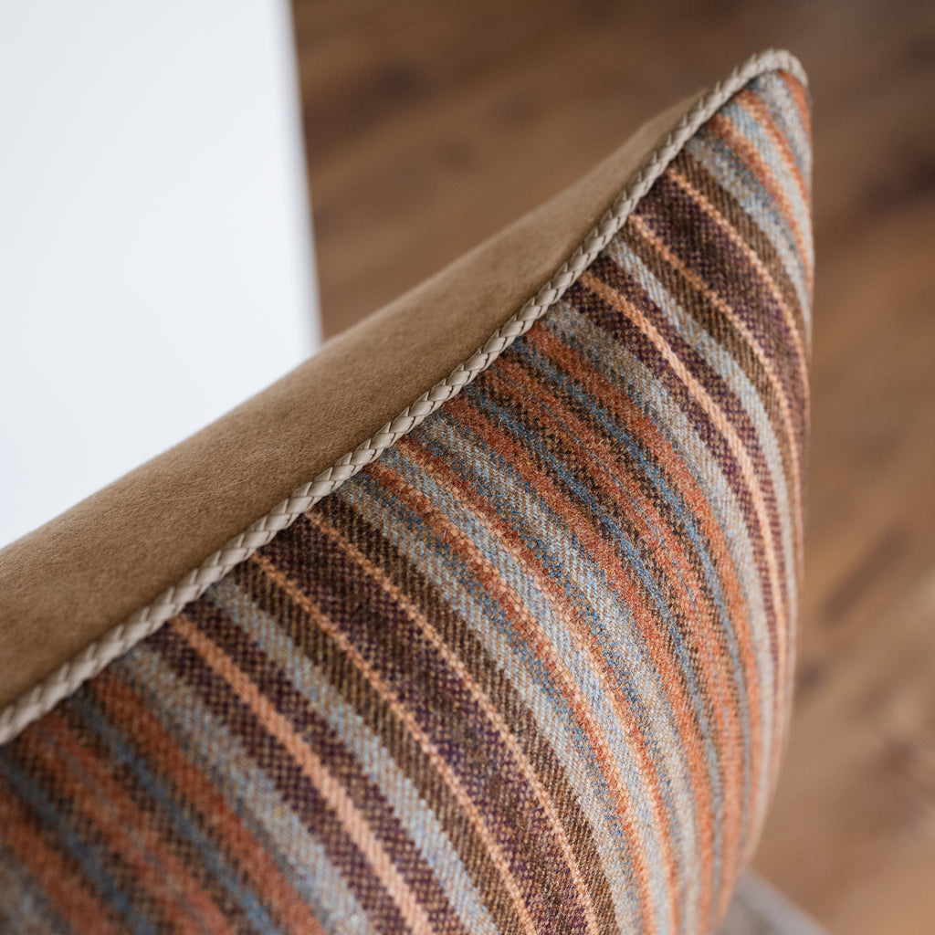 Southwestern Colored Striped Wool Lumbar Pillow 14x22