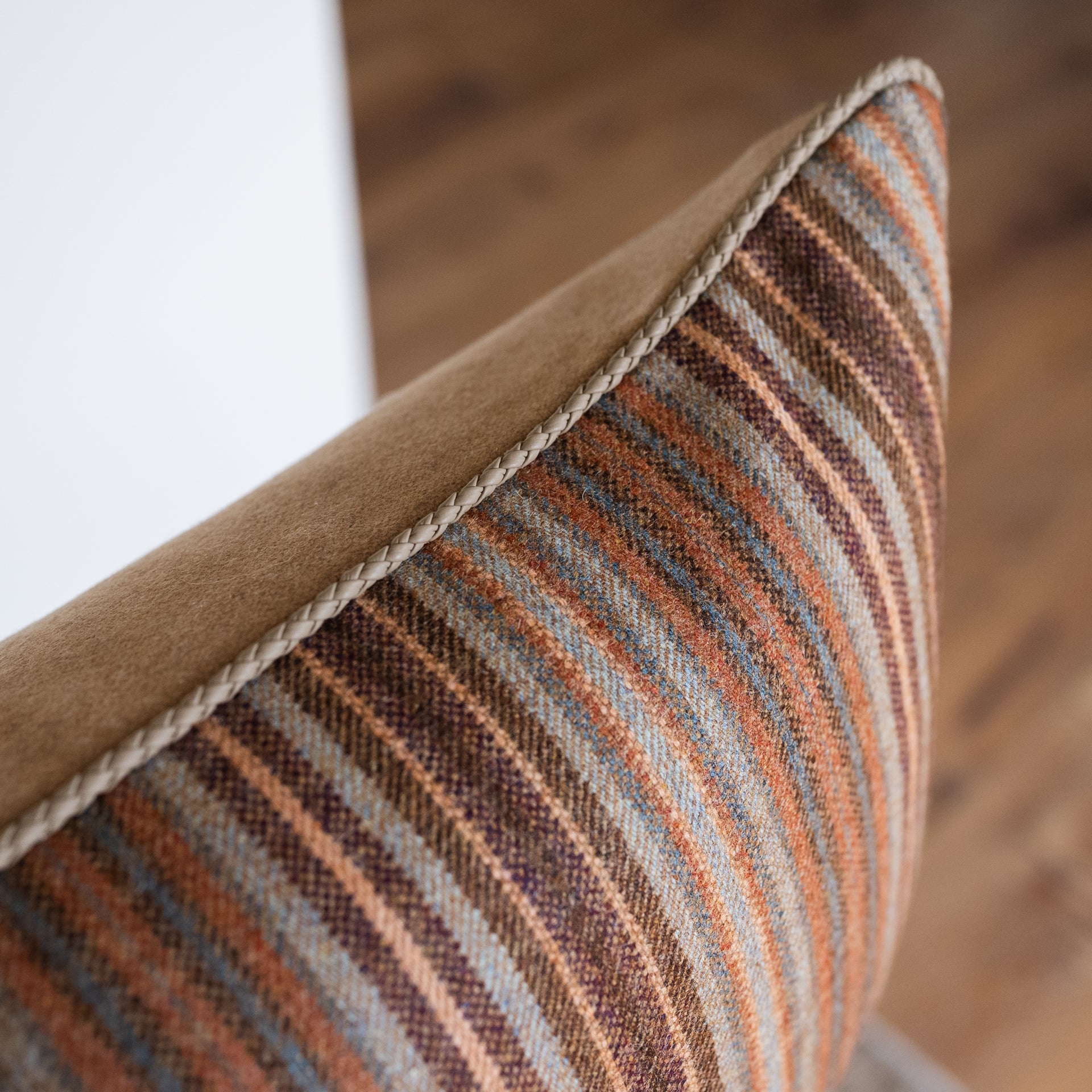 Southwestern Colored Striped Wool Lumbar Pillow 14x22