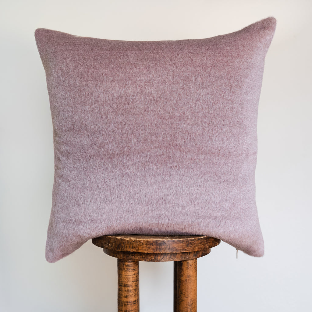 Lavender Long Wool Alpaca Pillow 22x22
