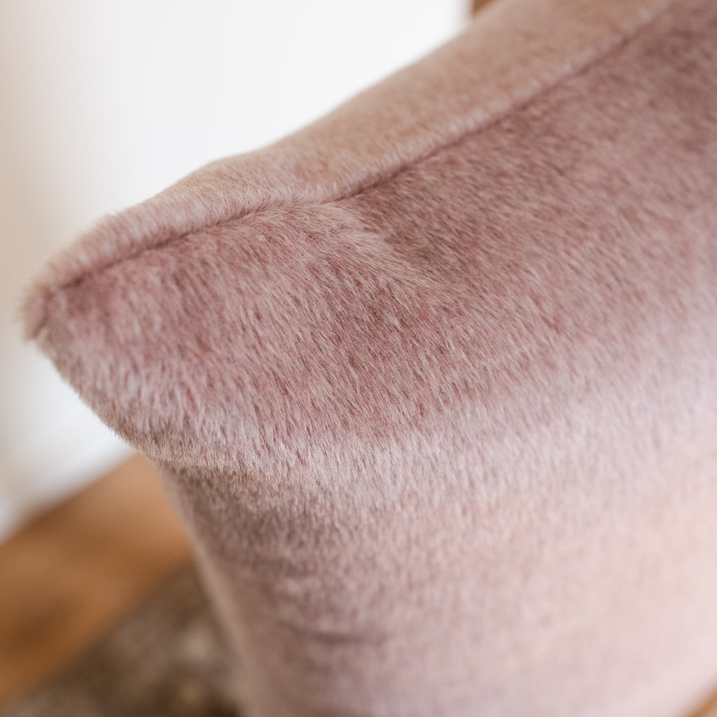 Lavender Long Wool Alpaca Pillow 22x22