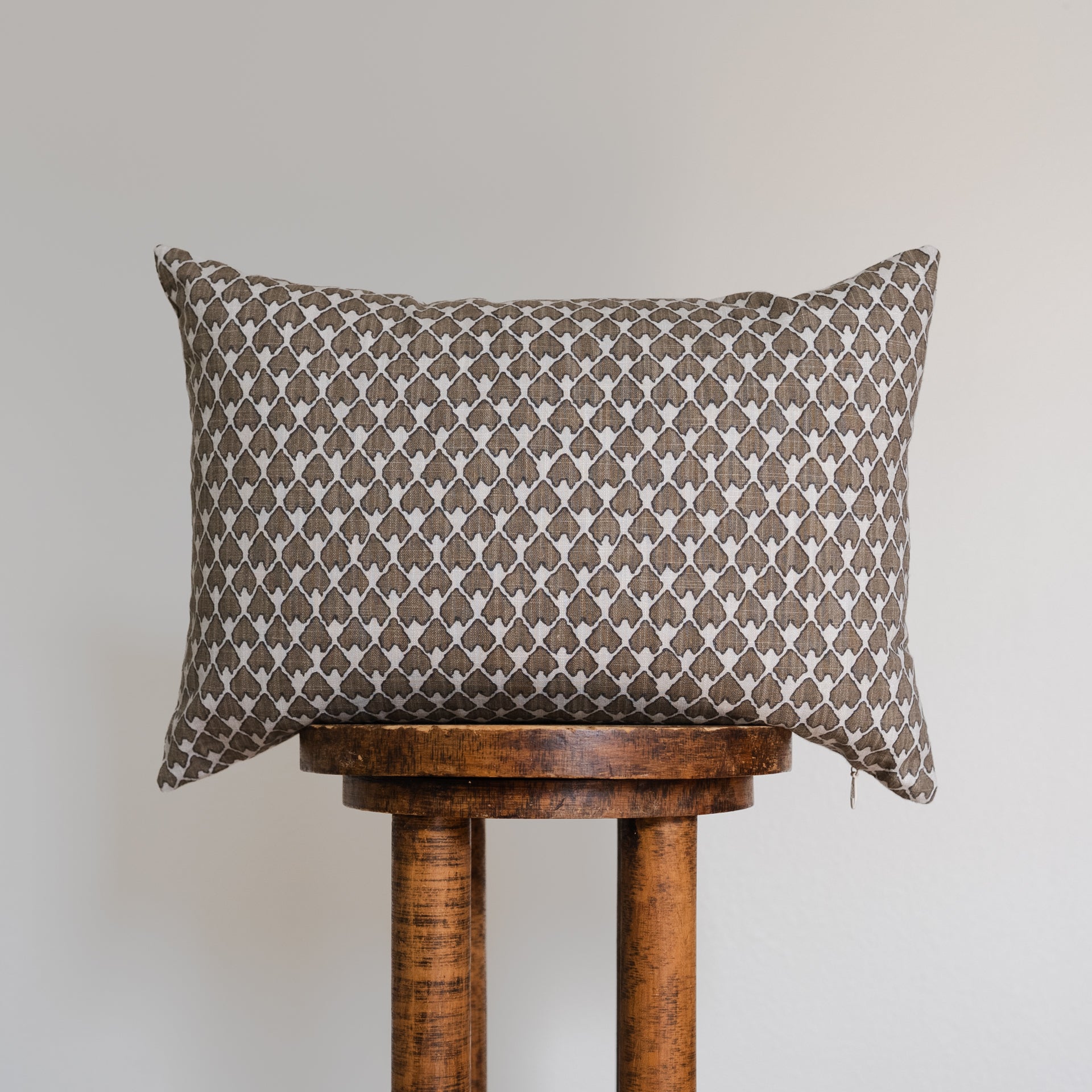 Brown Arrowhead Print Lumbar Pillow 14x20