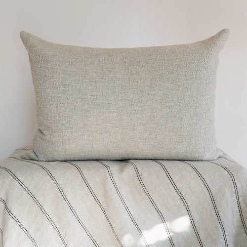 Heathered Grey Nubby Boucle Dutch Euro Set of 2 - 26x36