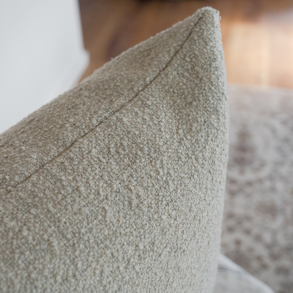 Heathered Grey Nubby Boucle Dutch Euro Set of 2 - 26x36