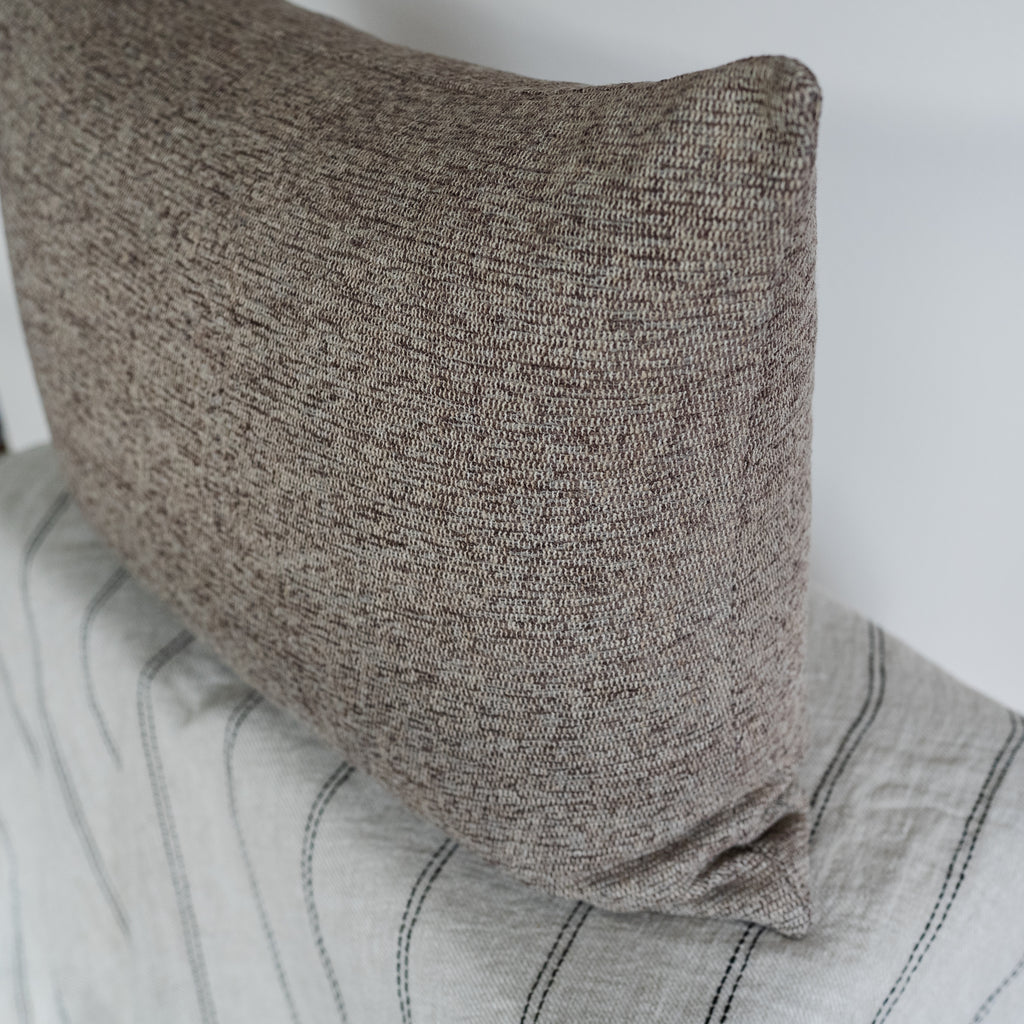 Brown, Grey, & Cream Woven Blend Dutch Euro Set of 2 - 26x36