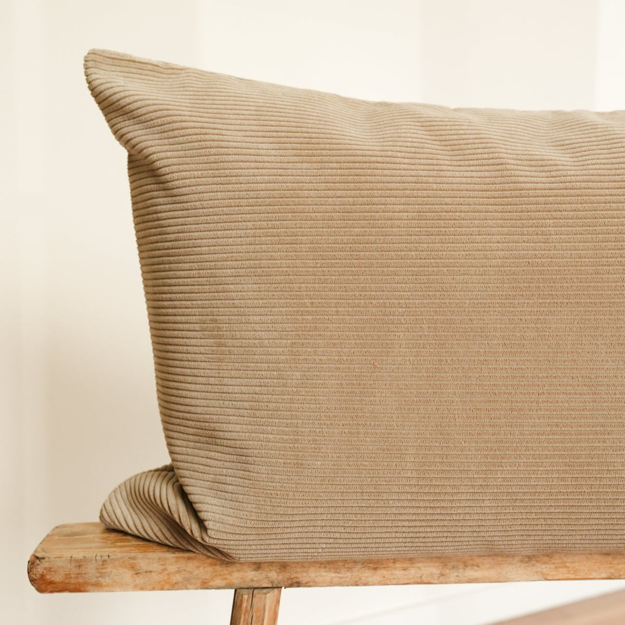 Beige Velvet with Channeling 20x36