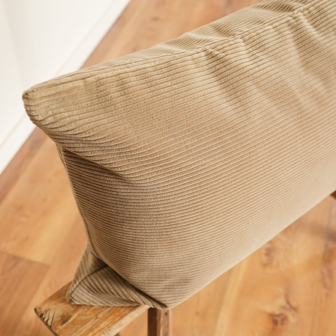 Beige Velvet with Channeling 20x36