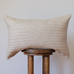 Taupe Abstract Looped Stripes Lumbar Pillow 16x24