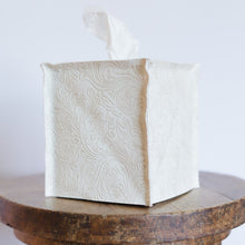 Load image into Gallery viewer, Cream Vegan Leather Single Tissue Box Cover
