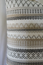 Load image into Gallery viewer, Woven Tan, Brown and White Stripe Pillow 22x22
