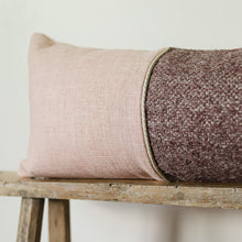 Load image into Gallery viewer, Pink Woven with Plum and Welt Accent Lumbar 12x30
