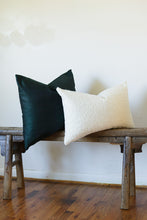 Load image into Gallery viewer, Forest Green Silk Pillow 22x22
