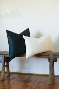 Forest Green Silk Pillow 22x22