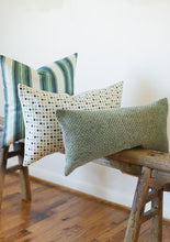 Load image into Gallery viewer, Sage Green Chenille Basketweave Lumbar Pillow 12x24
