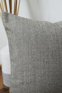 Beige & Grey Wool Pillow 22x22