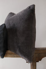Load image into Gallery viewer, Grey Faux Fur Pillow 22x22
