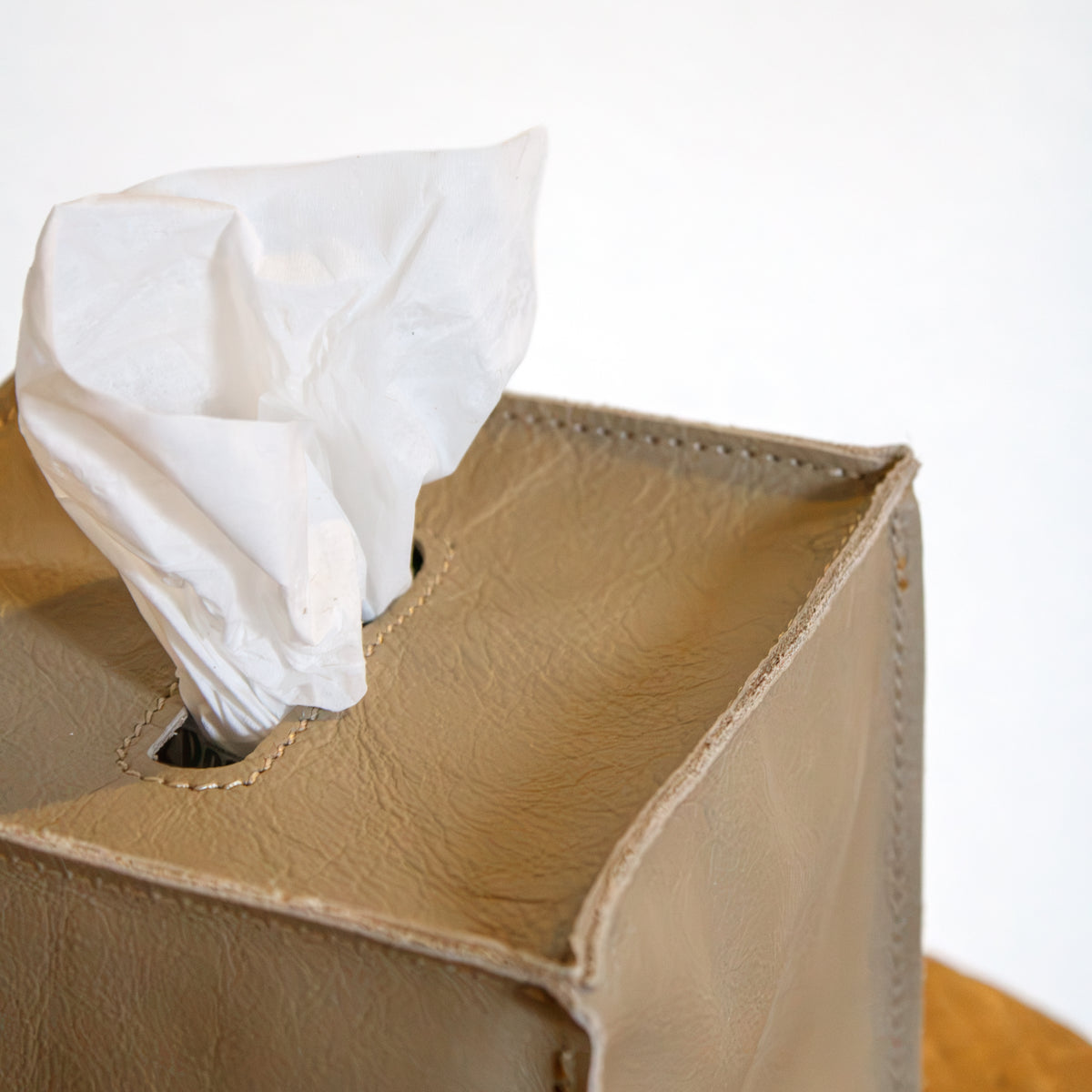Sand Dune Leather Single Tissue Box Cover