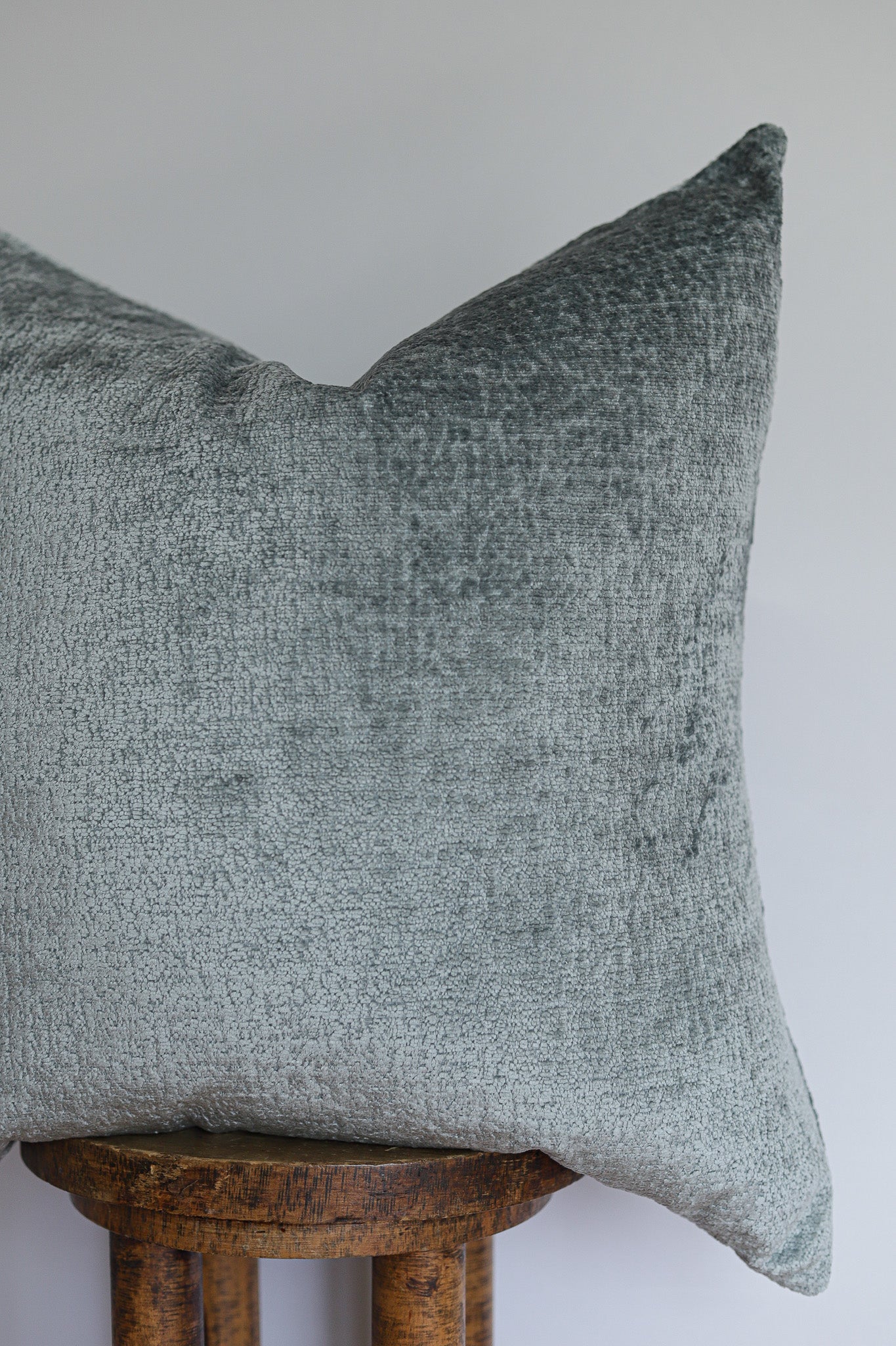 Powder Blue Chenille Decorative Pillow 24x24