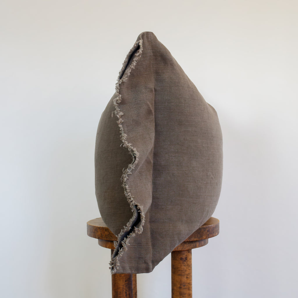Mushroom Linen with Relaxed Flange Pillow 20x20