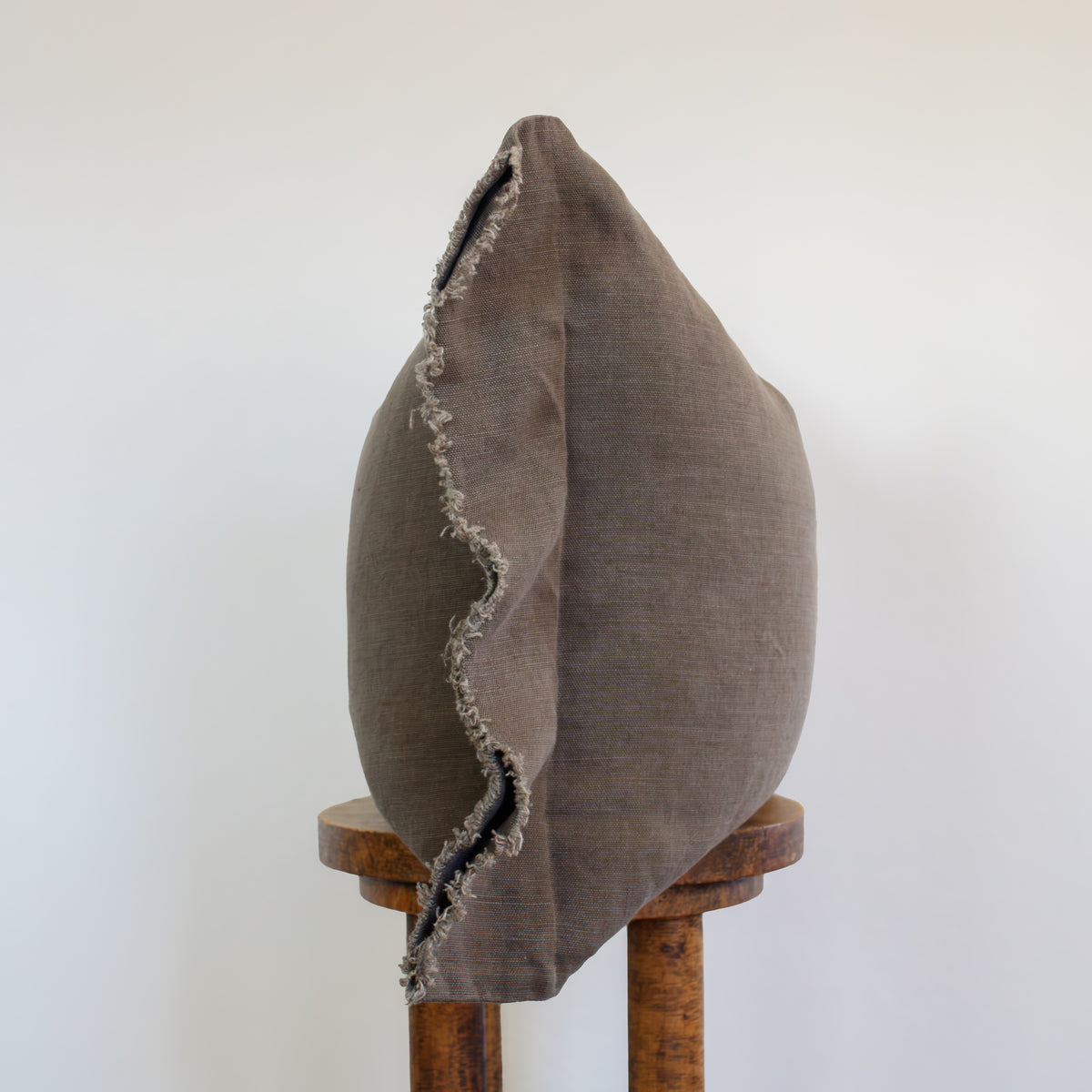 Mushroom Linen with Relaxed Flange Pillow 20x20