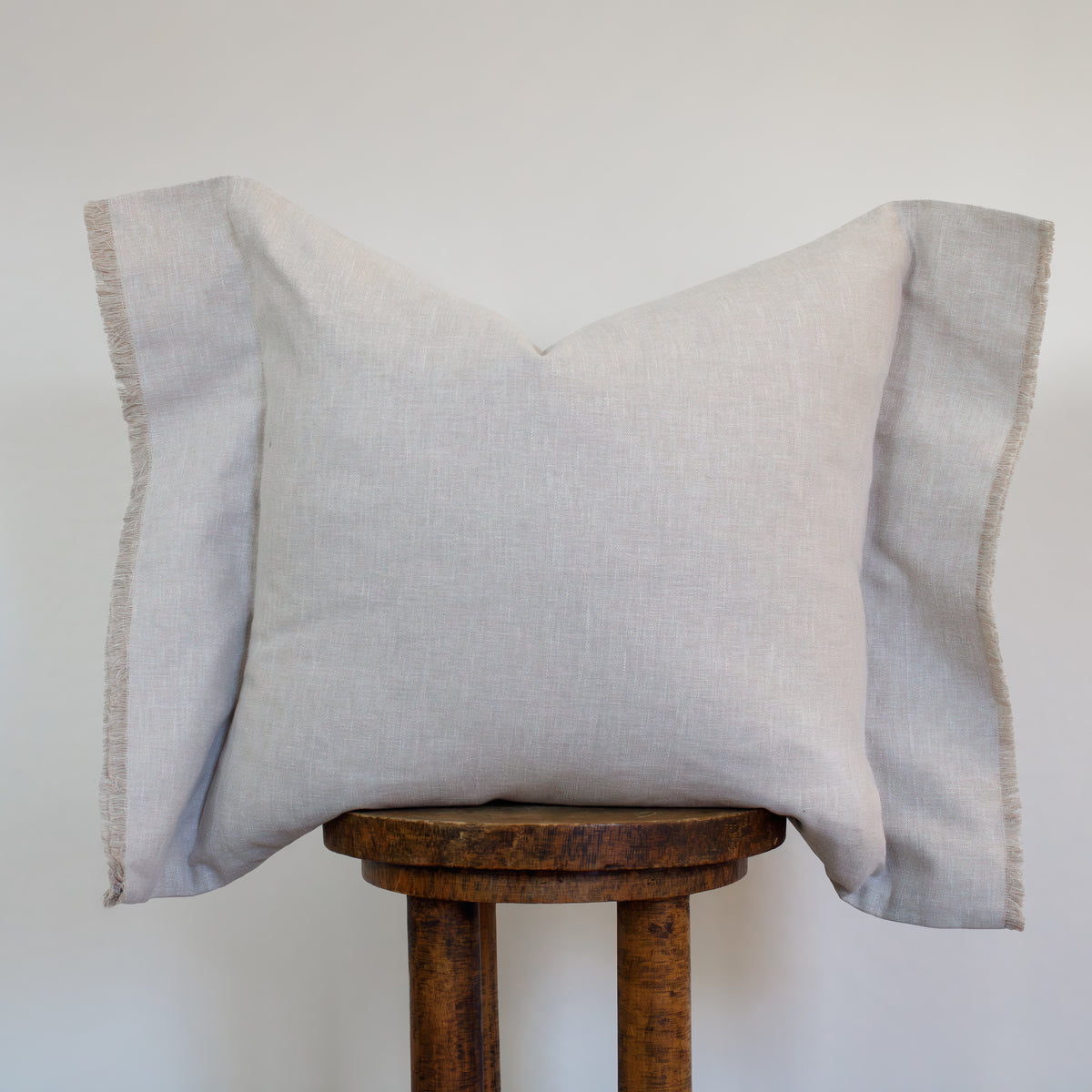Cream Linen with Relaxed Flange Pillow 20x20