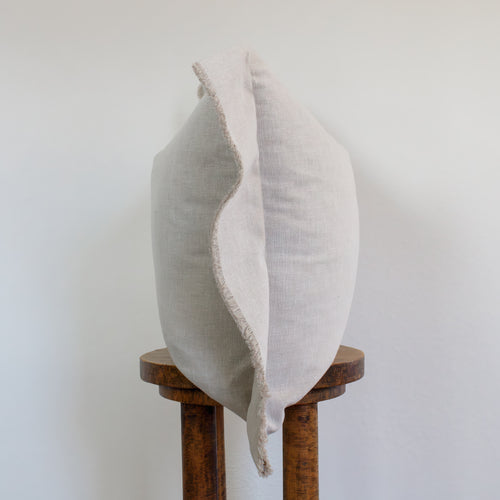Cream Linen with Relaxed Flange Pillow 20x20