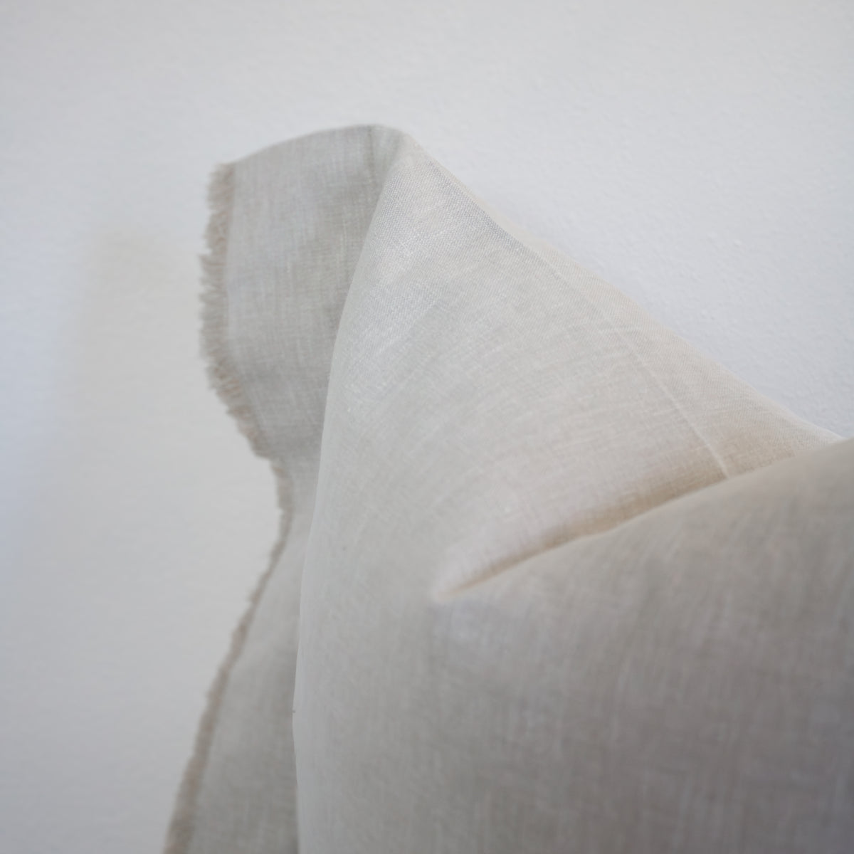 Cream Linen with Relaxed Flange Pillow 20x20