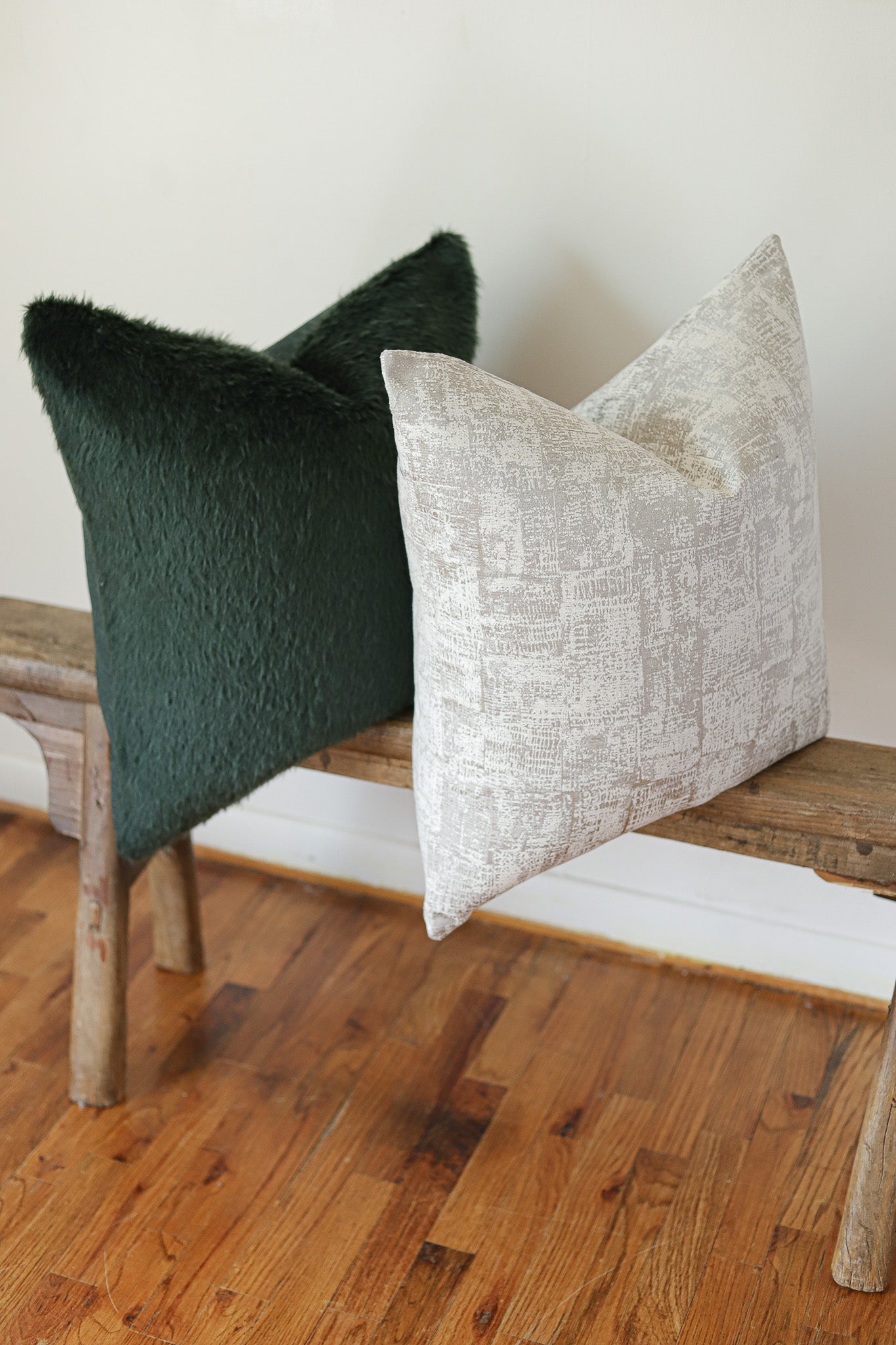 Silver & White Abstract Decorative Pillow 24x24