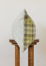 Load image into Gallery viewer, Lime &amp; Aqua Wool Plaid Lumbar 14x22
