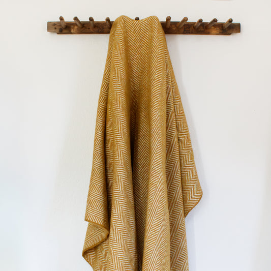 Herringbone with Cashmere Throw