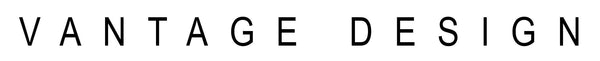 The text 'VANTAGE DESIGN' is displayed in a bold, black, uppercase sans-serif font, centered on a plain white background.
