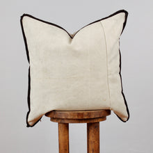 Load image into Gallery viewer, Cream Grey Vintage Fabric with Black Flange Decorative Pillow 20x20
